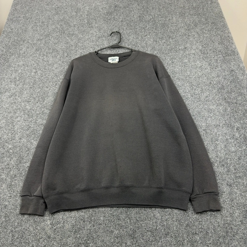 Vintage Lee Sweatshirt Mens XLT‎ Black Cotton Heavyweight Crewneck Streetwear